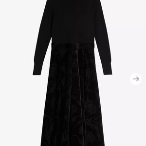 Ted Baker Julyiet Black Long Sleeve Dress